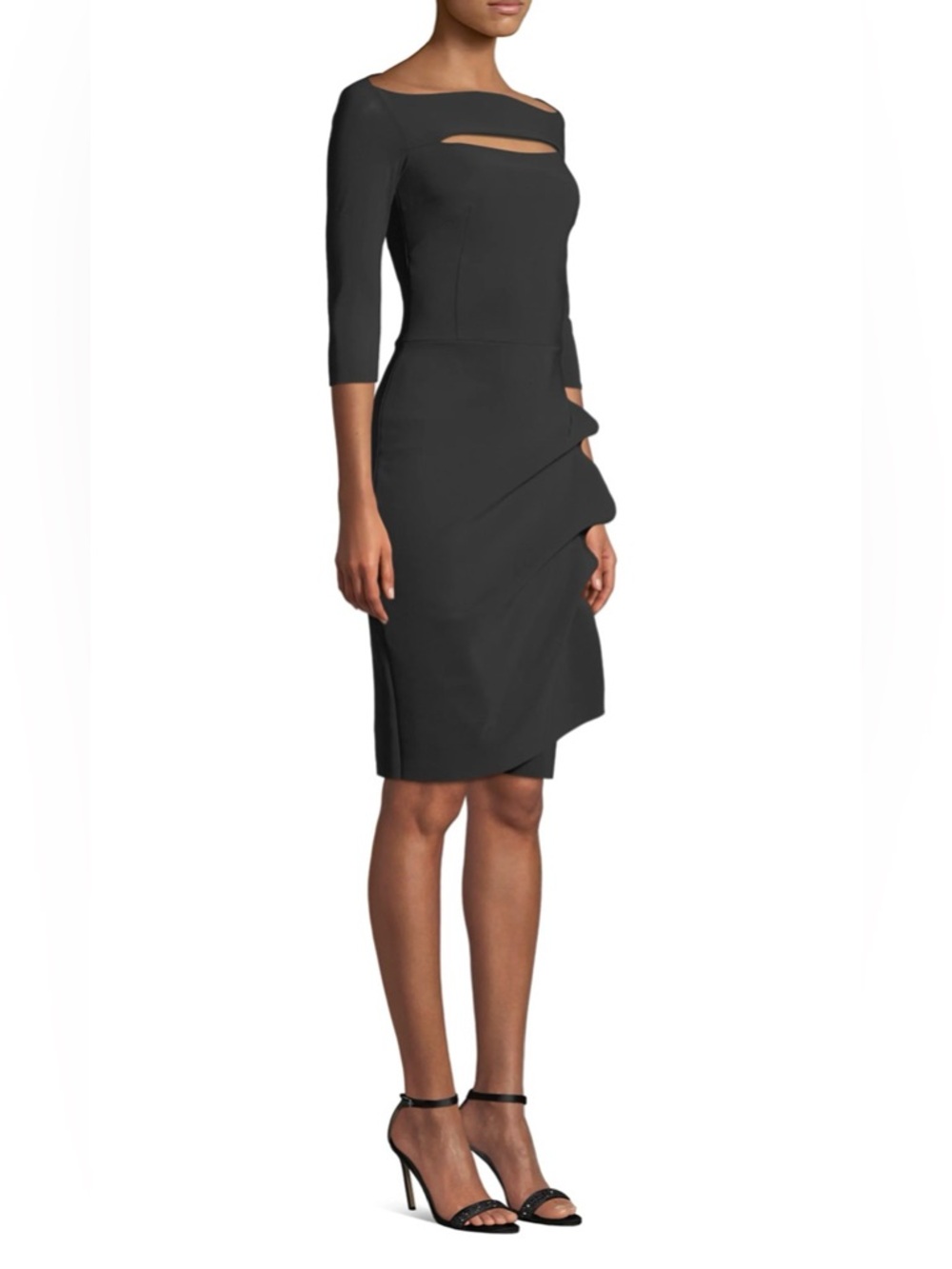 Chiara Boni La Petite Robe Melania Short Off the Shoulder Black dress size 2 - Picture 2 of 5